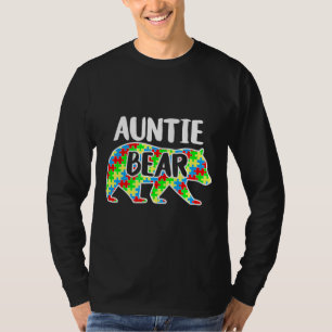 Aunt Auntie Bear Autism Awareness Month Family T-Shirt