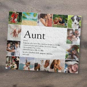 Aunt, Auntie Definition 14 Photo Collage Fun Jigsaw Puzzle