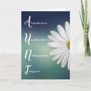 Aunt Auntie Floral Mother's Day Card