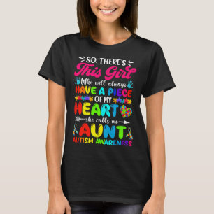 Aunt Autism Awareness Men Woman Aunt Autism Awaren T-Shirt