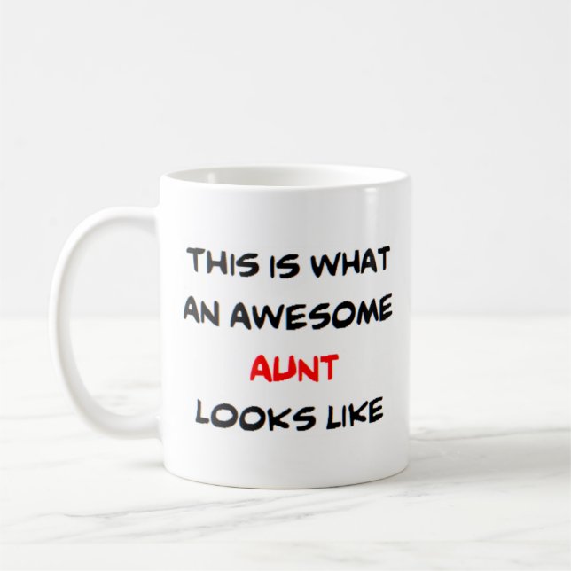 aunt, awesome coffee mug (Left)