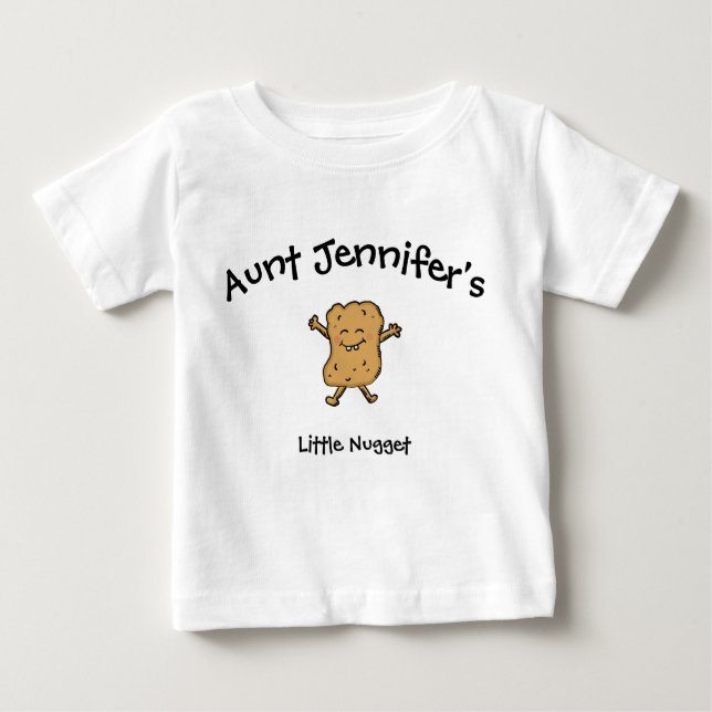 Aunt Baby Clothes Little Nugget Niece Nephew T-Shirt (Front)