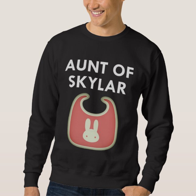 Aunt Baby Skylar Newborn Girl Individual Sweatshirt (Front)