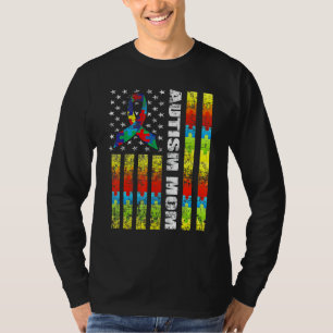 Aunt Bear Autism Awareness   Love Support Great Lo T-Shirt