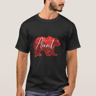Aunt Bear Christmas Tree Women Tee Family Gifts