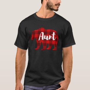 Aunt Bear Clothing Womens  Auntie Family Member Ma T-Shirt