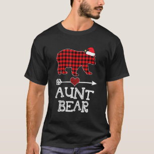 Aunt Bear , Red Buffalo Plaid Aunt Bear Pajama 1 T-Shirt