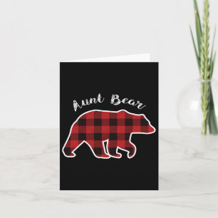 Aunt Bear Women Red Plaid Christmas Pajama Gift Card
