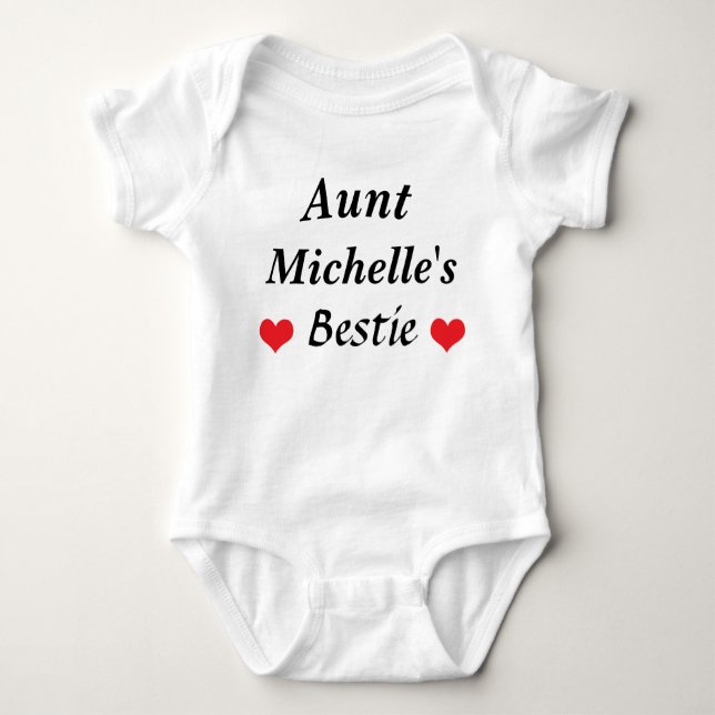 Aunt Bestie Baby Clothes Niece Nephew Bodysuit (Front)
