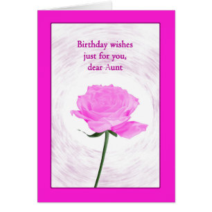 Aunt Birthday Beautiful Pink Rose