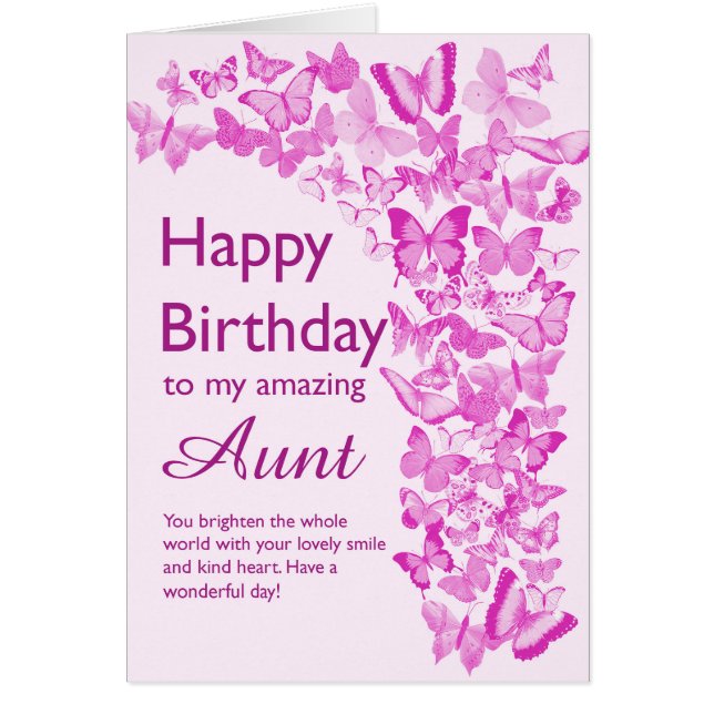 Aunt Birthday Butterflies (Front)