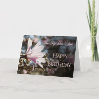 Aunt Birthday card with magnolia