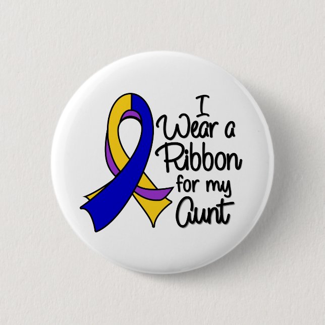 Aunt - Bladder Cancer Ribbon 6 Cm Round Badge (Front)
