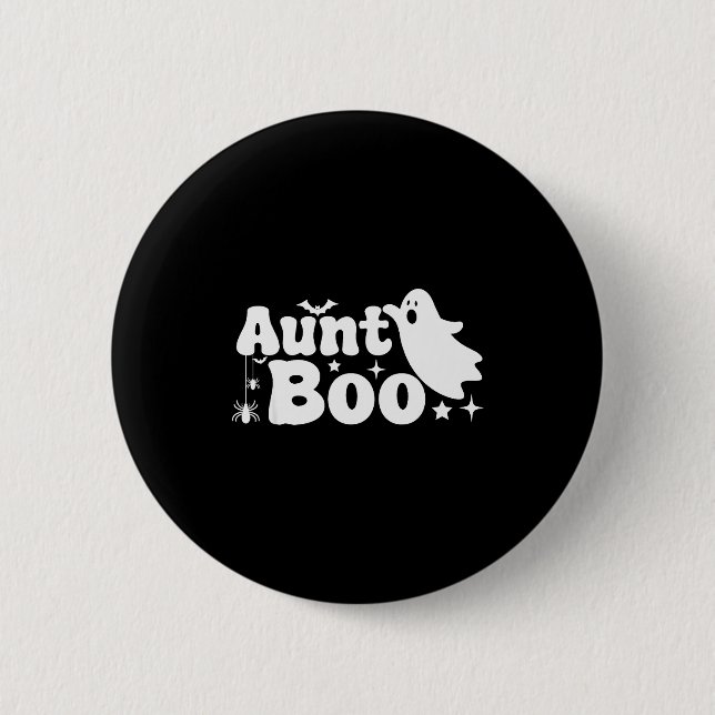 Aunt Boo Funny Ghost Halloween Family Matching  6 Cm Round Badge (Front)
