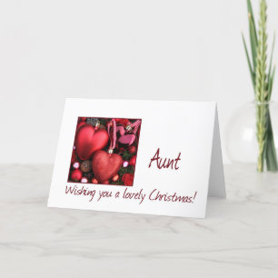 Aunt Christmas Card with ornaments