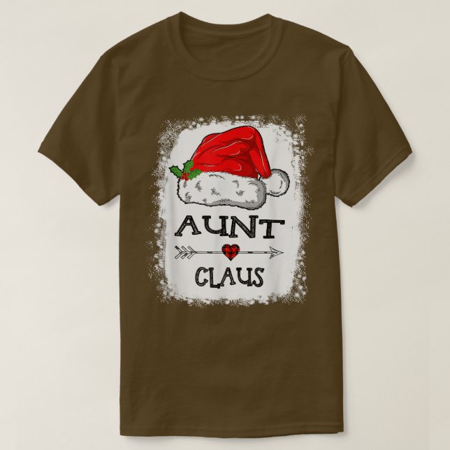 Aunt Claus Christmas Light Pajama Family Matching  T-Shirt (Design Front)