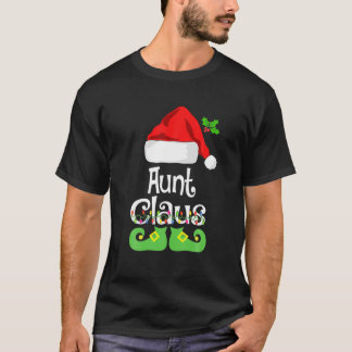 Aunt Claus Family Matching Grandma Claus Pajama T-Shirt