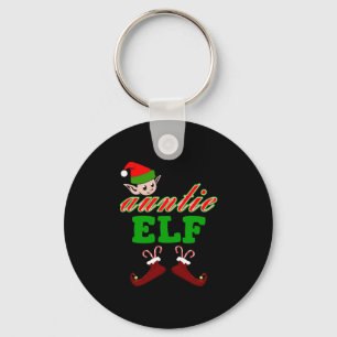 Aunt Elf Christmas Gift Key Ring