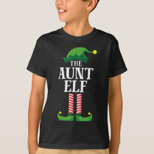 Aunt Elf Matching Family Christmas Party Pajama T-Shirt