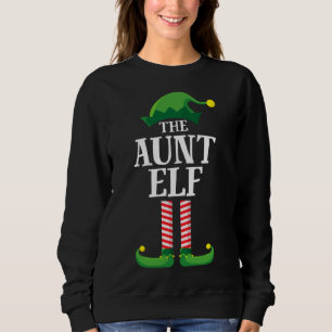 Aunt Elf Matching Family Christmas Party Sweatshirt