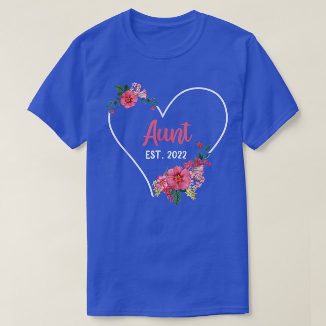 Aunt Est 2022 , Niece Nephew Pregnancy Announcemen T-Shirt (Design Front)