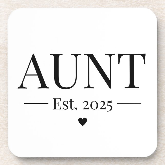 Aunt Established 2025 Coaster (Front)