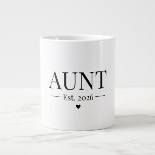 Aunt Established 2026 Large Coffee Mug