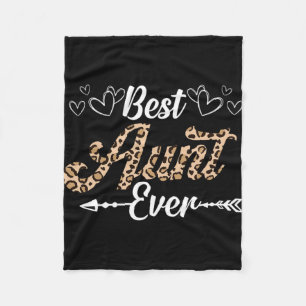 Aunt Ever Leopard Style Shirt For Aunt Fleece Blanket