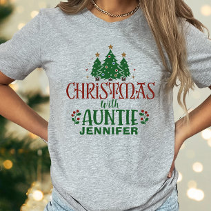 Aunt  Family Christmas Tree Name T-Shirt