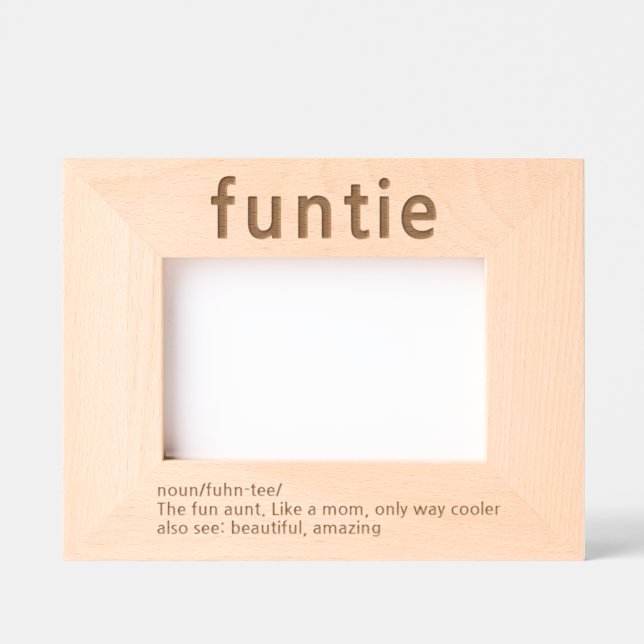 Aunt Funny Definition Laser Etched Picture Frame (Front)
