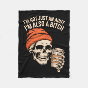 Aunt Funny Skeleton Auntie Fleece Blanket