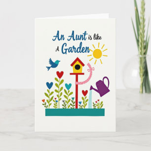 Aunt Garden Floral Card