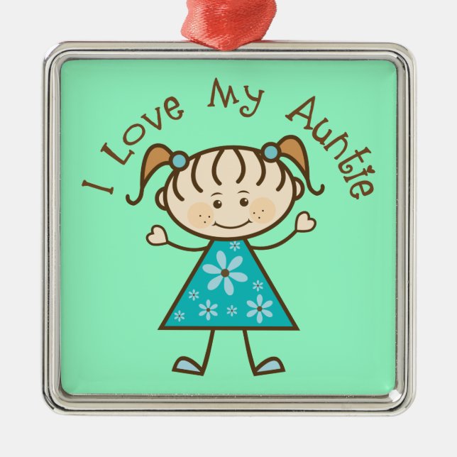 Aunt Gift  I Love My Auntie Ornament Keepsake (Front)