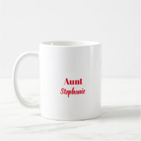 Aunt Gifts Custom Name Red White Gift Favour