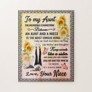 Aunt Gifts Letter To My Aunt Love From Niece Jigsaw Puzzle