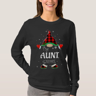 Aunt Gnome Buffalo Plaid Matching Family Christmas T-Shirt
