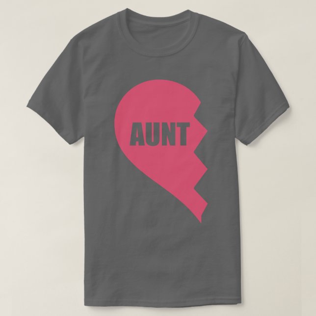 Aunt half heart T-Shirt (Design Front)