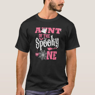 Aunt Halloween 1st Birthday Matching Family Spooky T-Shirt
