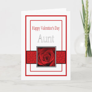 Aunt    Happy Valentine's Day Roses Holiday Card