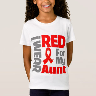 Aunt - I Wear Red Ribbon T-Shirt