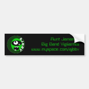 aunt jamamas big band vigilantes bumpersticker bumper sticker
