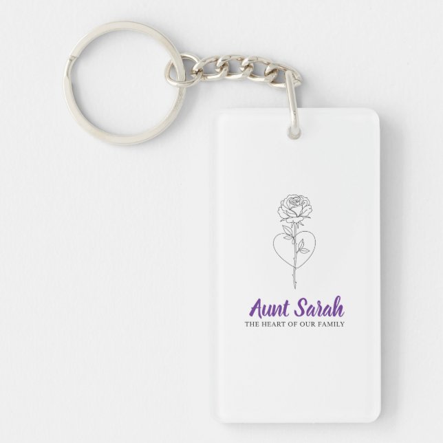 Aunt Keychain – The Heart of Our Family  (Front)