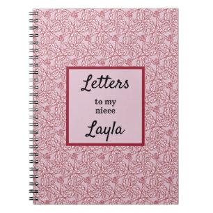 Aunt Letters To My Niece Pink Abstract Notebook