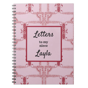 Aunt Letters To My Niece Pink Abstract Notebook