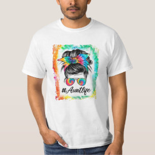 Aunt Life Messy Bun Hair T-Shirt