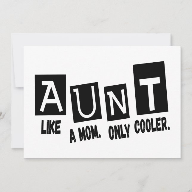 Aunt like a mum only cooler invitation (Front)