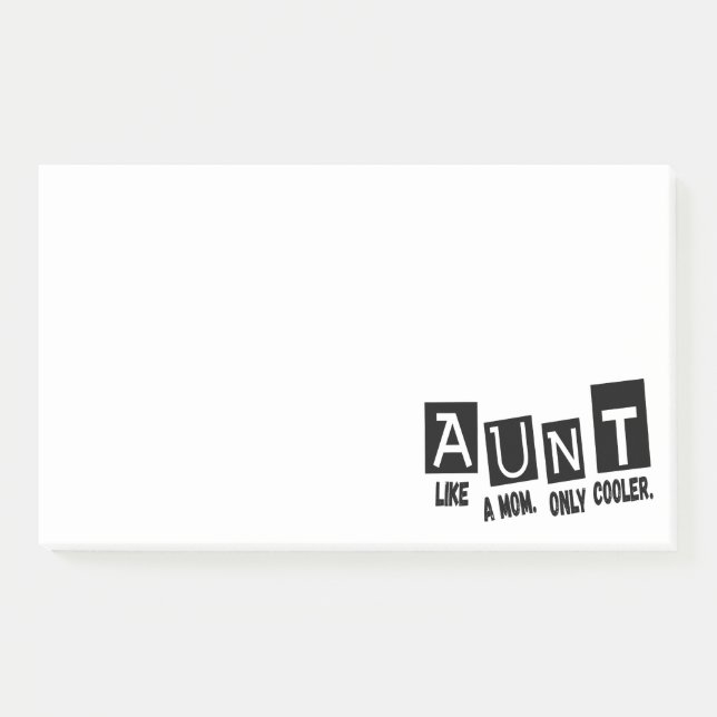 Aunt like a mum only cooler post-it notes (Front)