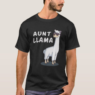 Aunt Llama Matching Family Birthday Alpaca With Gl T-Shirt