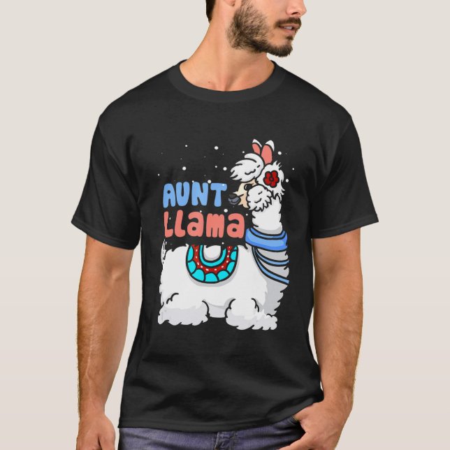 Aunt Llama Matching Family Christmas Pyjamas T-Shirt (Front)