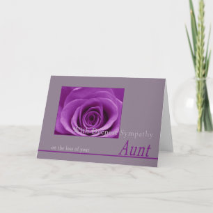 Aunt loss Sympathy rose card